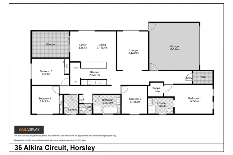 Floorplan of Homely house listing, 36 Alkira Circuit, Horsley NSW 2530