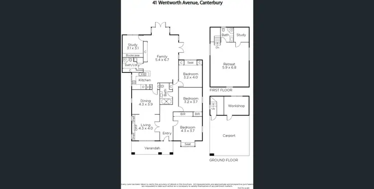 Floorplan of Homely house listing, 41 Wentworth Avenue, Canterbury VIC 3126