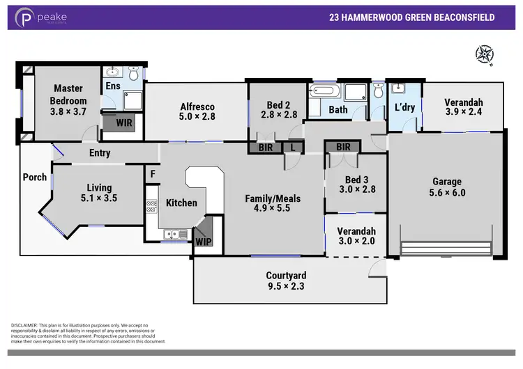 Floorplan of Homely house listing, 23 Hammerwood Green, Beaconsfield VIC 3807