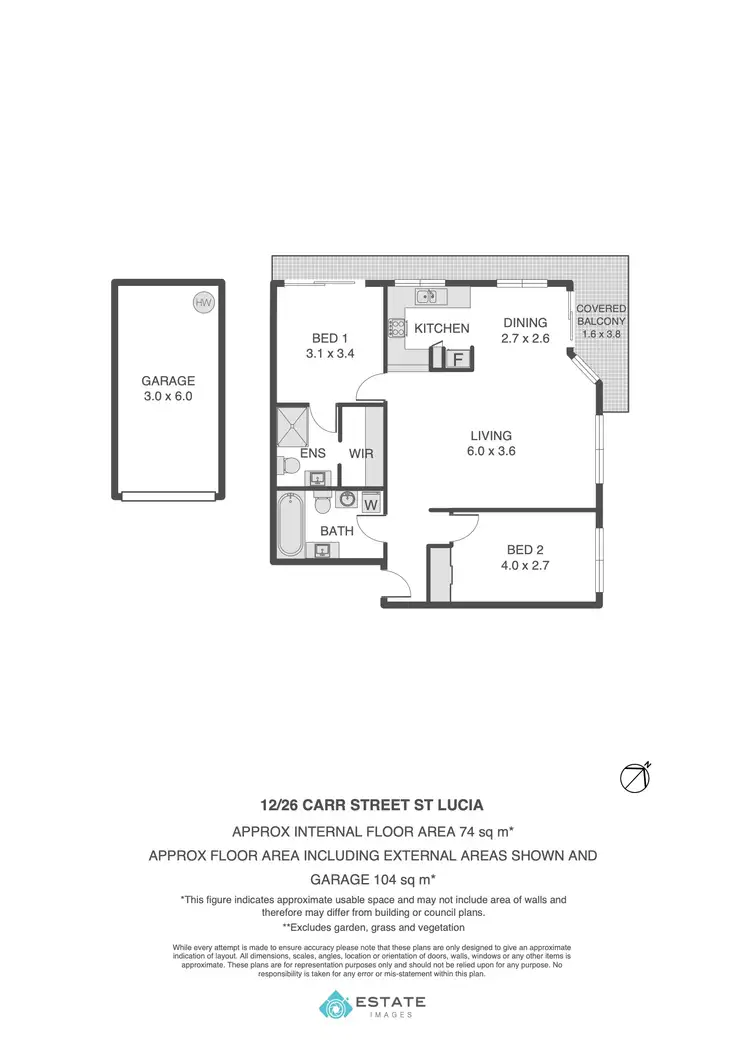 Floorplan of Homely unit listing, 12/26 Carr Street, St Lucia QLD 4067