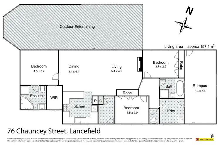 Floorplan of Homely house listing, 76 Chauncey Street, Lancefield VIC 3435