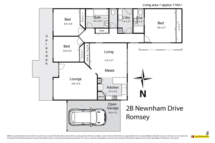Floorplan of Homely unit listing, 2B Newnham Drive, Romsey VIC 3434