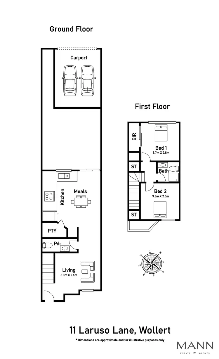 Floorplan of Homely townhouse listing, 11 Laruso Lane, Wollert VIC 3750