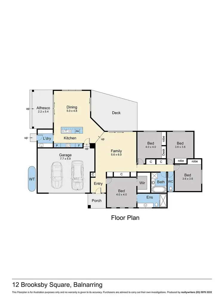 Floorplan of Homely house listing, 12 Brooksby Square, Balnarring VIC 3926