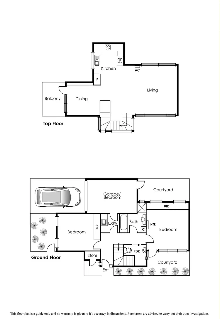 Floorplan of Homely townhouse listing, 1/23 Foster Street, St Kilda VIC 3182
