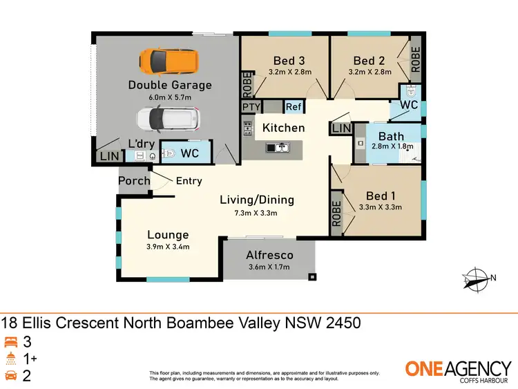 Floorplan of Homely house listing, 18 Ellis Crescent, North Boambee Valley NSW 2450