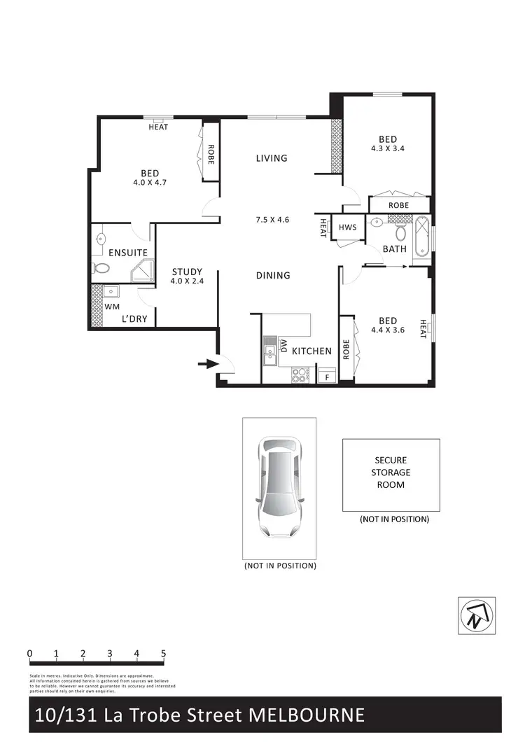 Floorplan of Homely apartment listing, 10/131 La Trobe Street, Melbourne VIC 3000