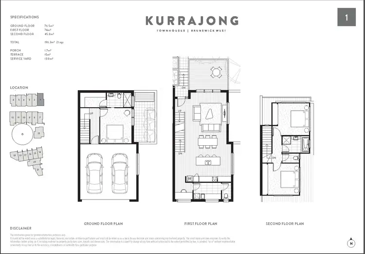 Floorplan of Homely townhouse listing, 1/564-566 Moreland Road, Brunswick West VIC 3055