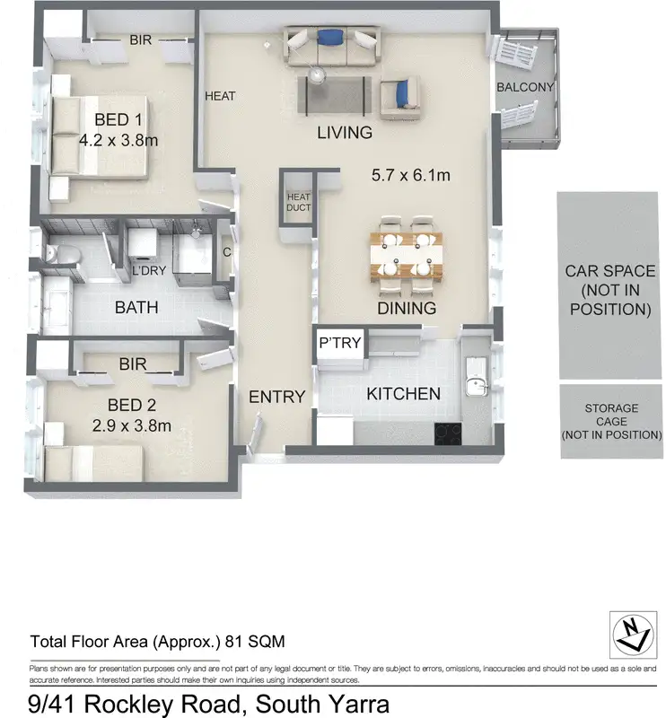 Floorplan of Homely apartment listing, 9/41 Rockley Road, South Yarra VIC 3141