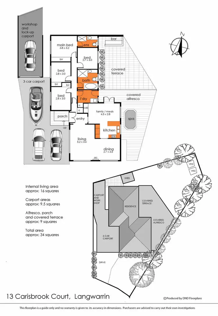 Floorplan of Homely house listing, 13 Carisbrook Court, Langwarrin VIC 3910