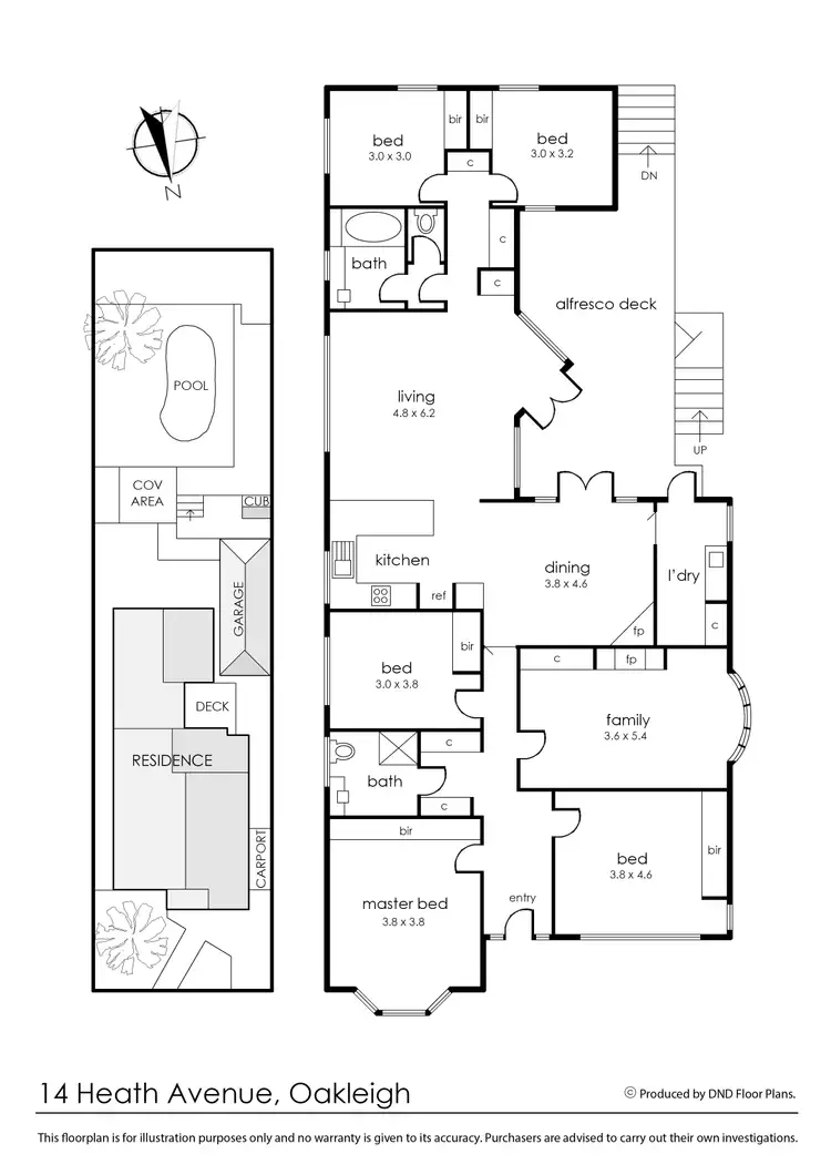 Floorplan of Homely house listing, 14 Heath Avenue, Oakleigh VIC 3166