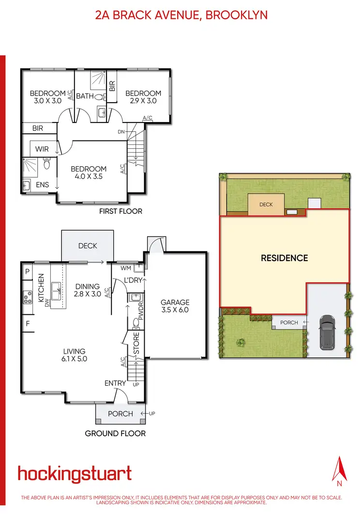 Floorplan of Homely townhouse listing, 2A Brack Avenue, Brooklyn VIC 3012