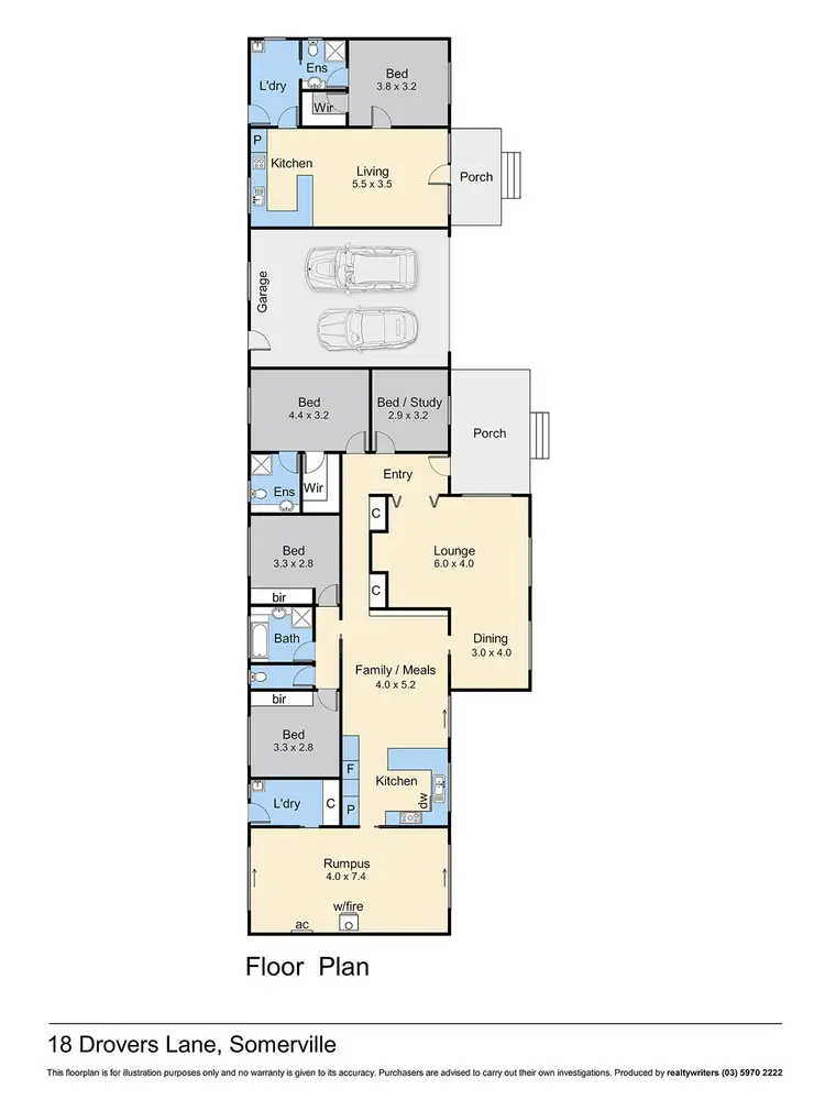 Floorplan of Homely rural property listing, 18 Drovers Lane, Somerville VIC 3912
