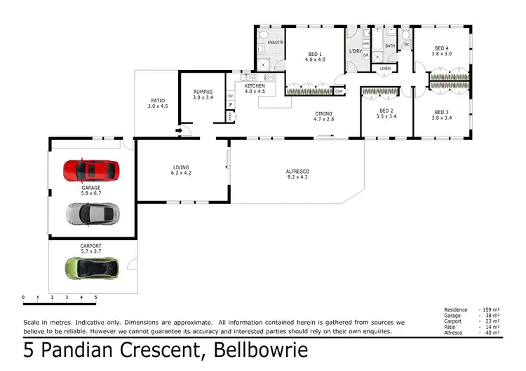 Floorplan of Homely house listing, 5 Pandian Crescent, Bellbowrie QLD 4070
