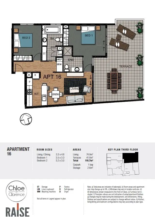 Floorplan of Homely unit listing, 16/41 Clarence Road, Indooroopilly QLD 4068