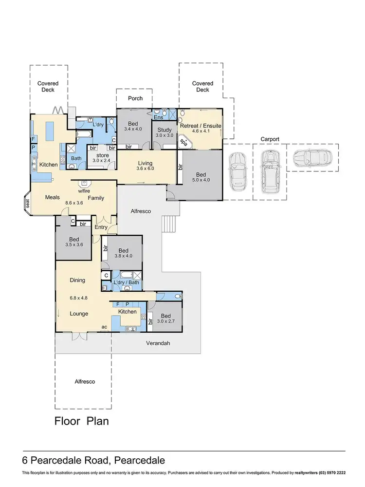 Floorplan of Homely rural property listing, 6 Pearcedale Road, Pearcedale VIC 3912
