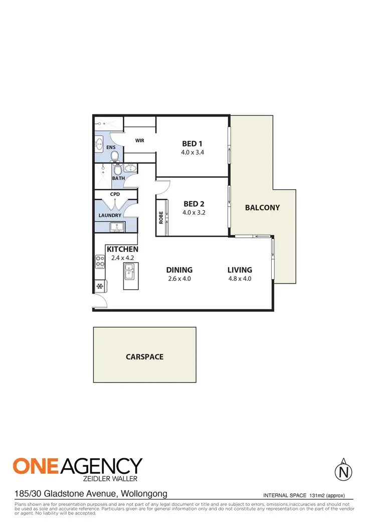 Floorplan of Homely apartment listing, 185/30 Gladstone Avenue, Wollongong NSW 2500