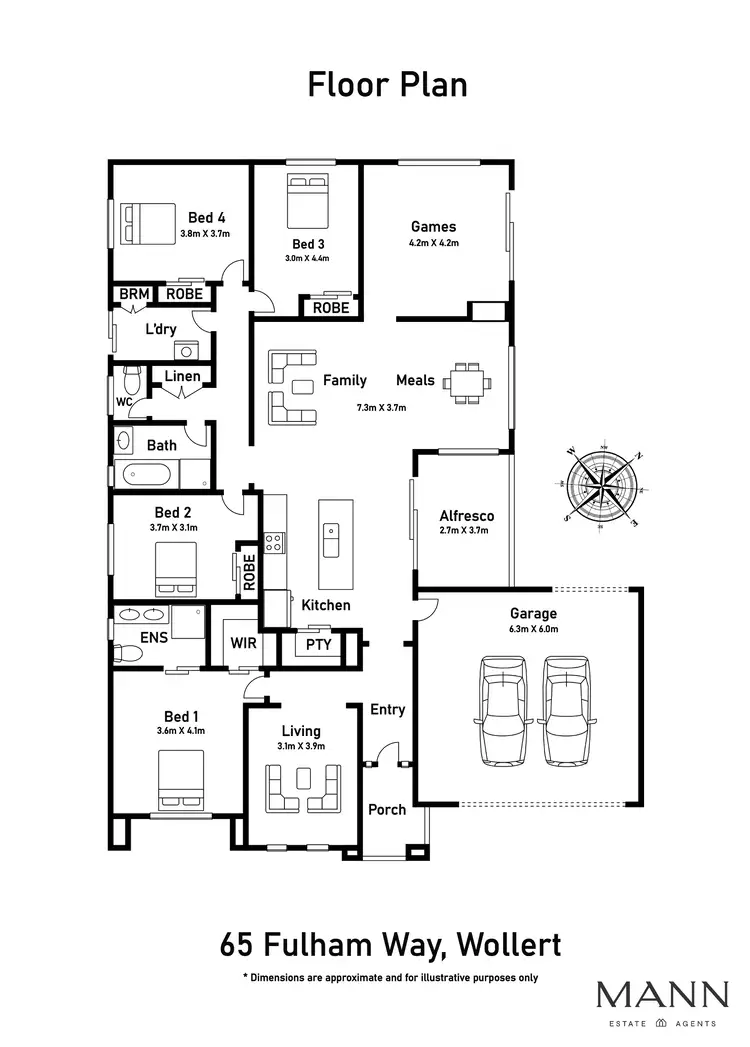 Floorplan of Homely house listing, 65 Fulham Way, Wollert VIC 3750