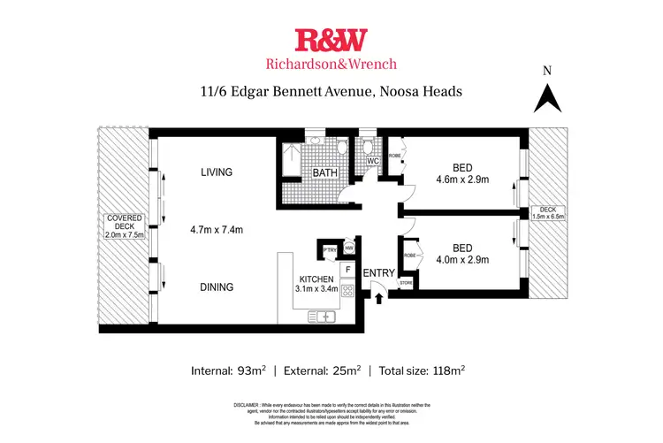 Floorplan of Homely apartment listing, 11/6 Edgar Bennett Avenue, Noosa Heads QLD 4567