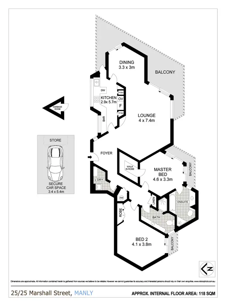 Floorplan of Homely apartment listing, 25/25 Marshall Street, Manly NSW 2095