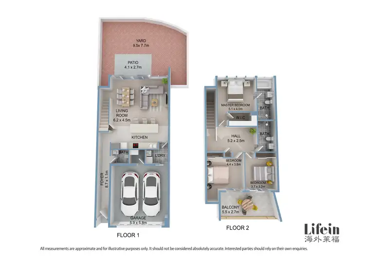 Floorplan of Homely townhouse listing, 10 Belsay Chase, Chirnside Park VIC 3116