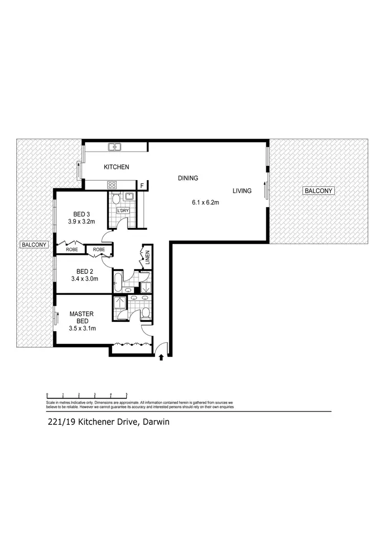 Floorplan of Homely apartment listing, 221/19B Kitchener Drive, Darwin City NT 800