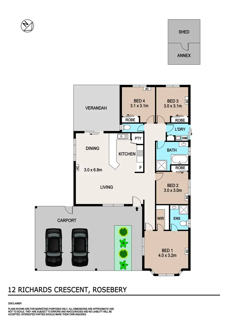 Floorplan of Homely house listing, 12 Richards Crescent, Rosebery NT 832