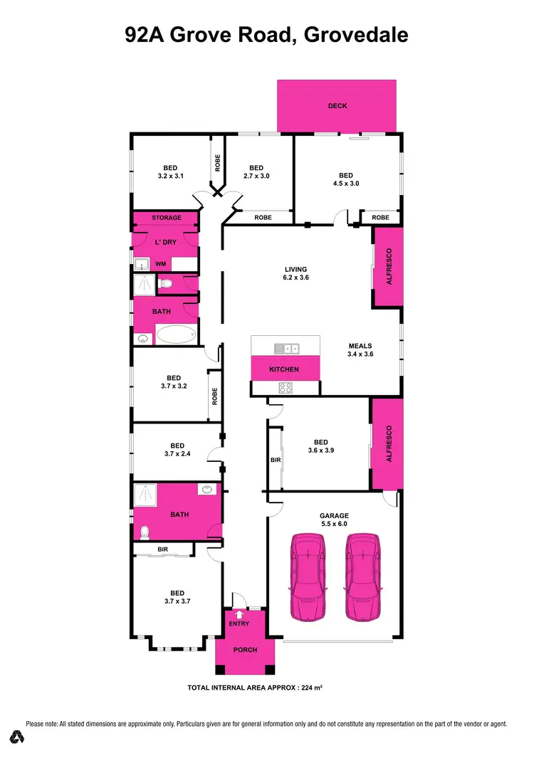 Floorplan of Homely house listing, 92A Grove Road, Grovedale VIC 3216