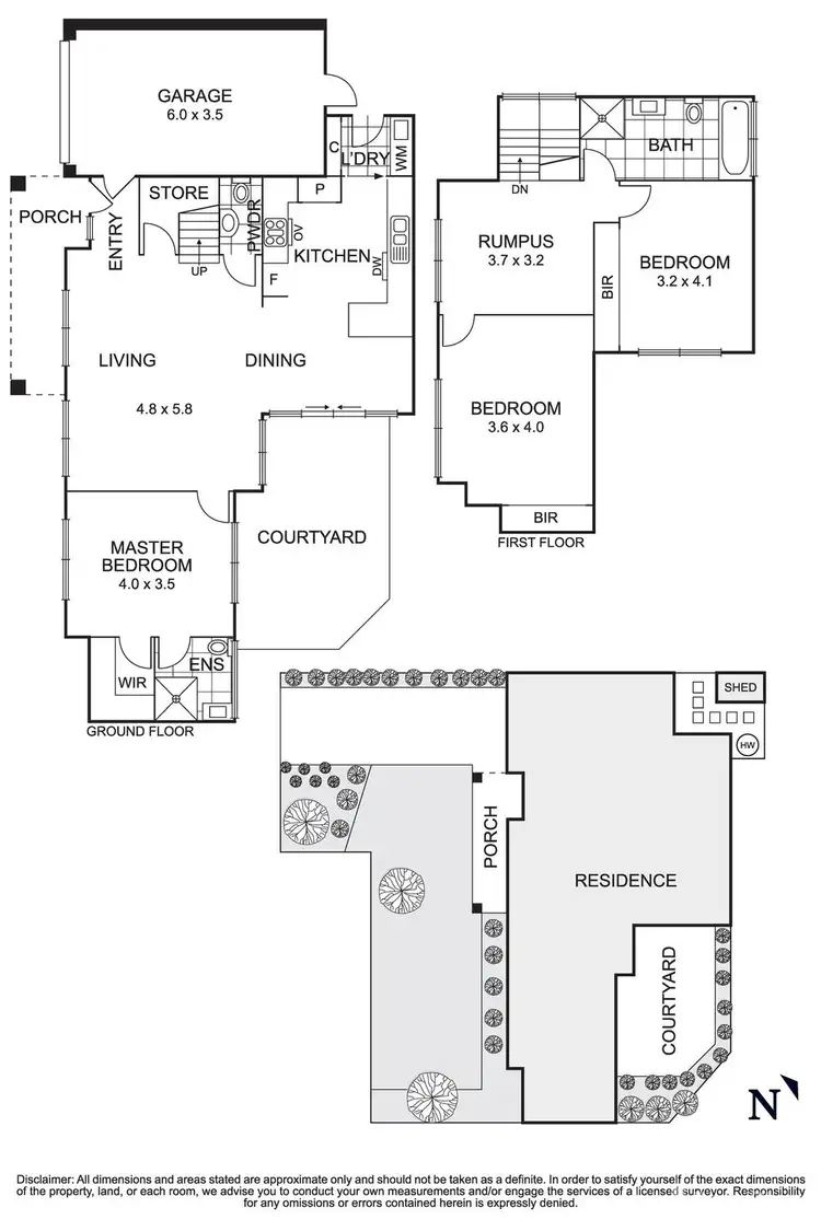 Floorplan of Homely townhouse listing, 1/82-84 Severn Street, Box Hill North VIC 3129