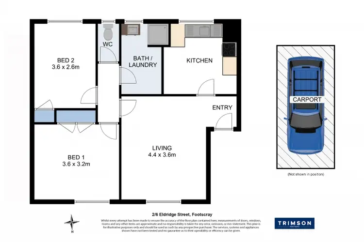 Floorplan of Homely flat listing, 2/6 Eldridge Street, Footscray VIC 3011