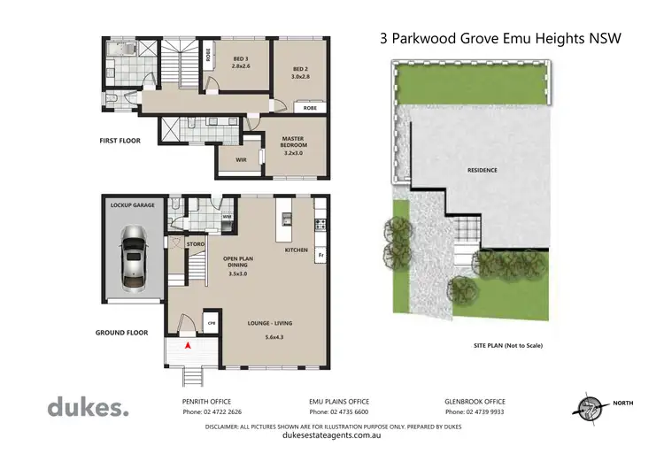 Floorplan of Homely semi-detached listing, 3 Parkwood Grove, Emu Heights NSW 2750
