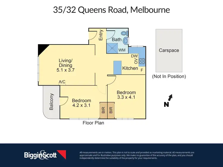 Floorplan of Homely apartment listing, 35/32 Queens Road, Melbourne VIC 3004