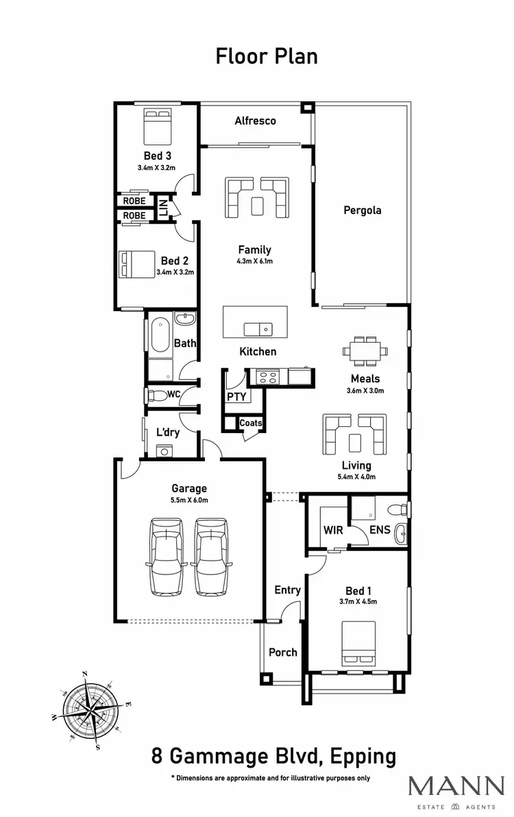Floorplan of Homely house listing, 8 Gammage Boulevard, Epping VIC 3076