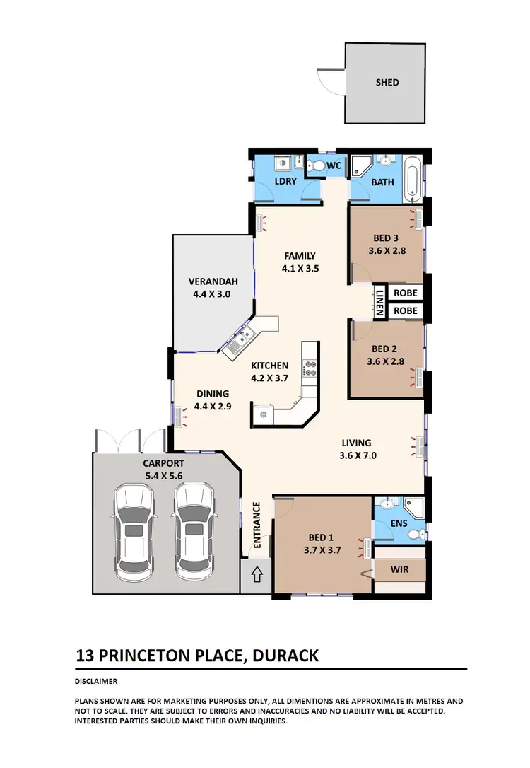 Floorplan of Homely house listing, 13 Princeton Place, Durack NT 830
