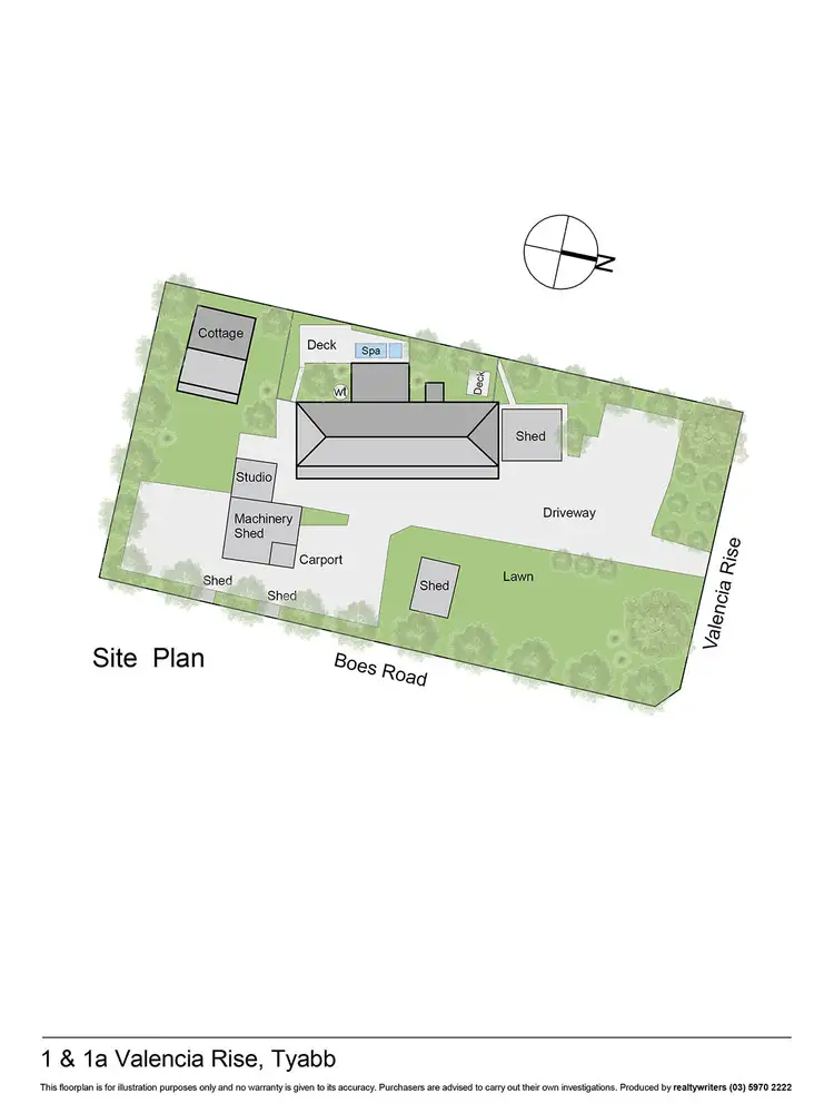 Floorplan of Homely rural property listing, 1 & 1a Valencia Rise, Tyabb VIC 3913