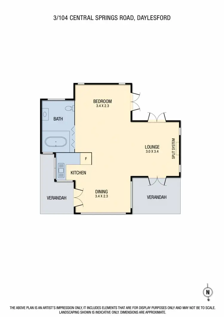Floorplan of Homely house listing, 3/104 Central Springs Road, Daylesford VIC 3460