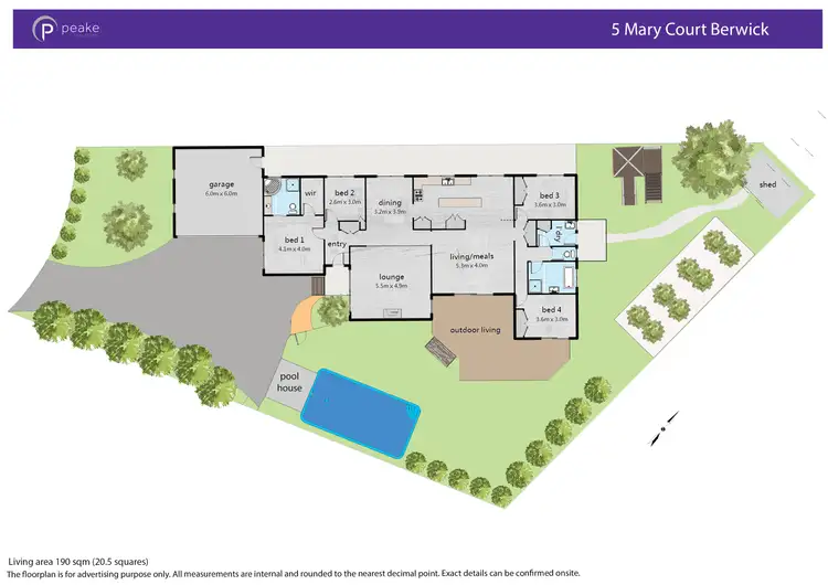 Floorplan of Homely house listing, 5 Mary Court, Berwick VIC 3806