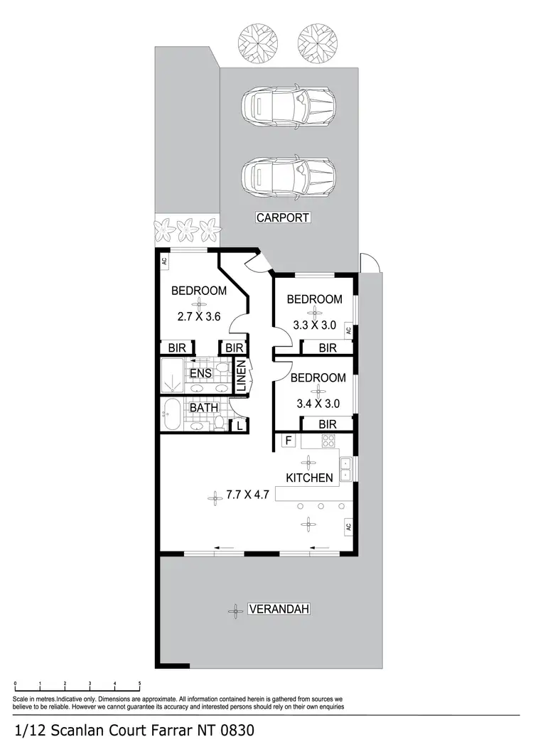 Floorplan of Homely apartment listing, 1/12 Scanlan Court, Farrar NT 830