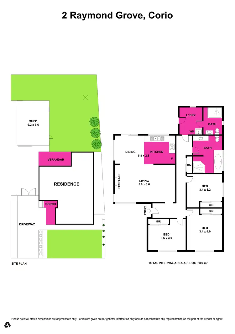 Floorplan of Homely house listing, 2 Raymond Grove, Corio VIC 3214