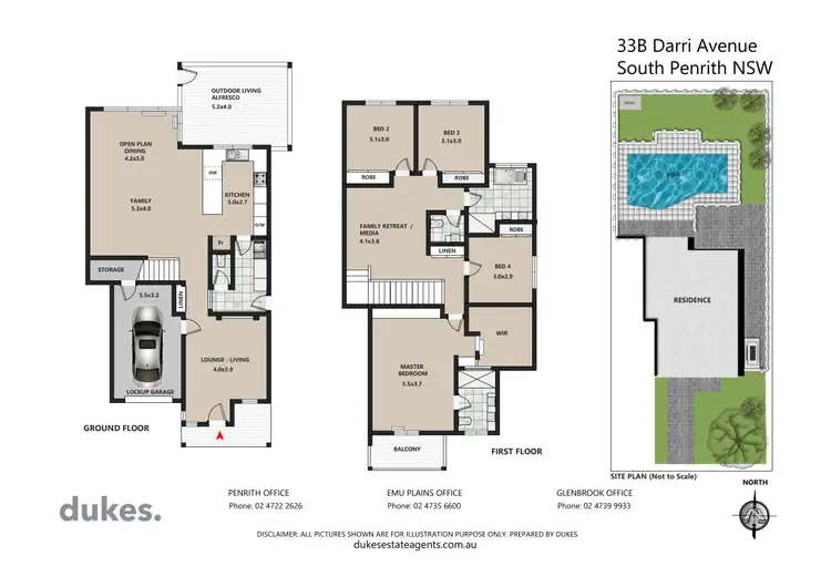 Floorplan of Homely semi-detached listing, 33B Darri Avenue, South Penrith NSW 2750