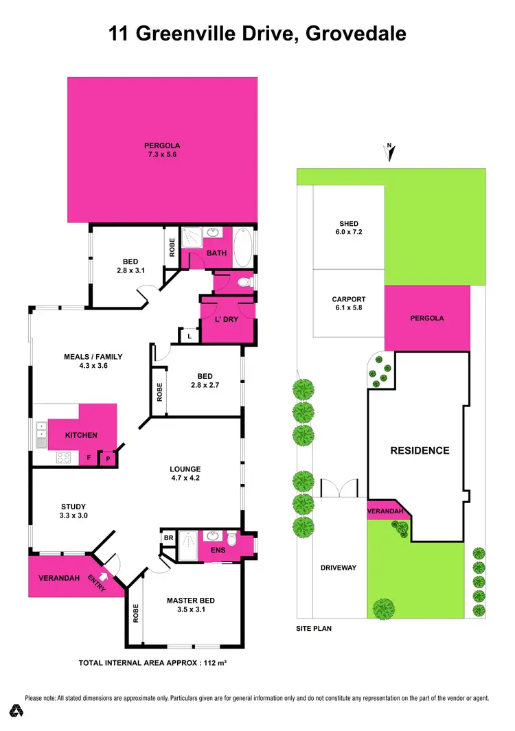 Floorplan of Homely house listing, 11 Greenville Drive, Grovedale VIC 3216