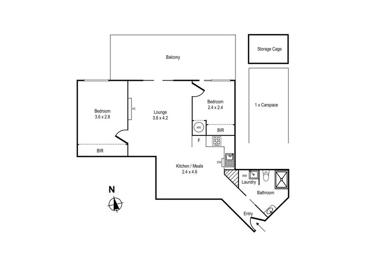 Floorplan of Homely apartment listing, 210/323 Charman Road, Cheltenham VIC 3192