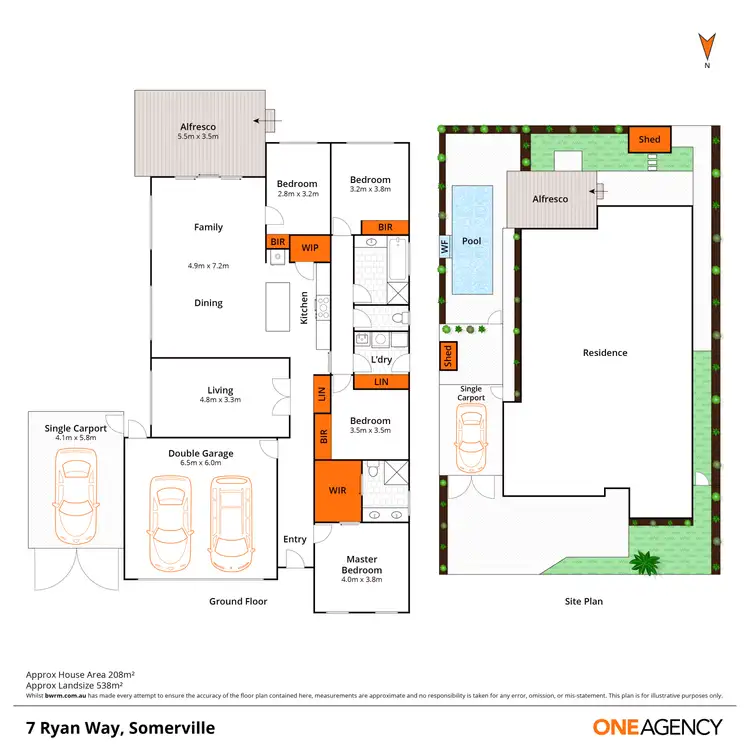 Floorplan of Homely house listing, 7 Ryan Way, Somerville VIC 3912