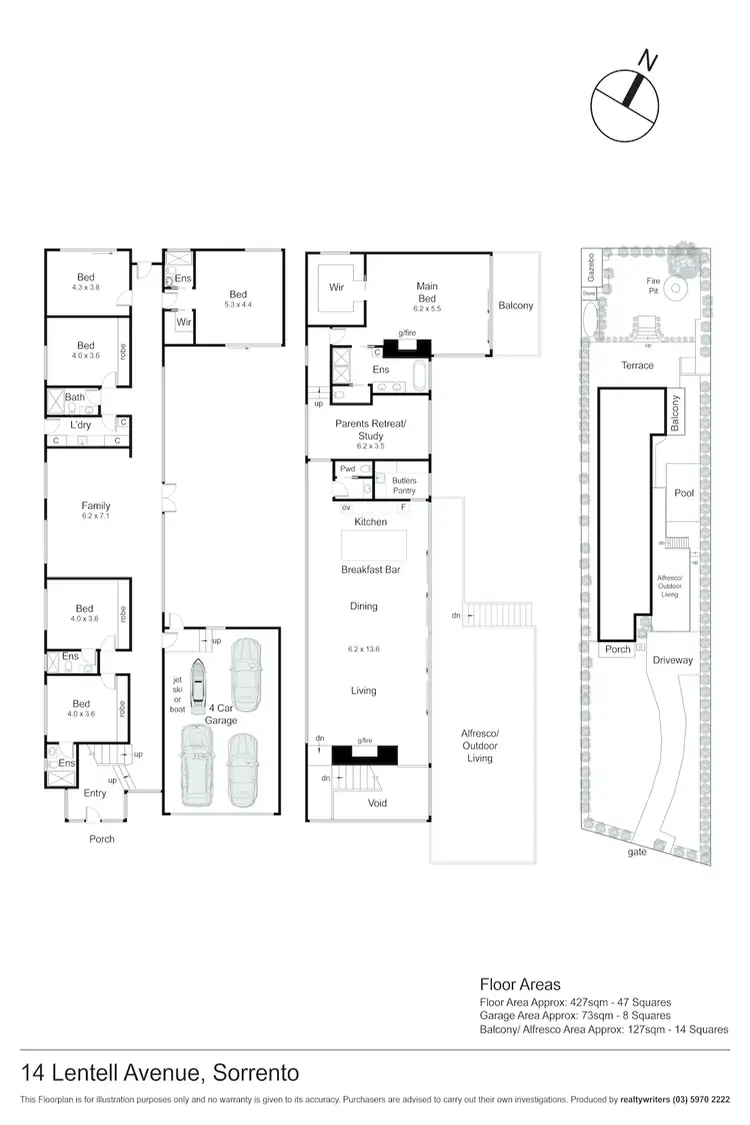 Floorplan of Homely house listing, 14 Lentell Avenue, Sorrento VIC 3943