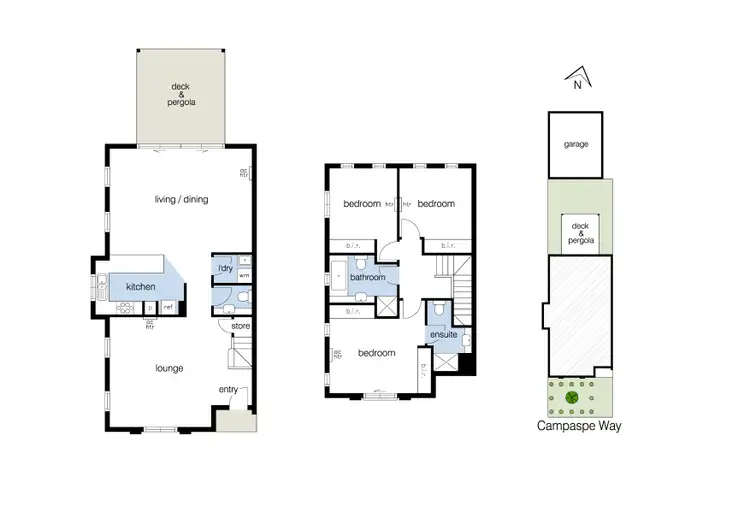 Floorplan of Homely townhouse listing, 107 Campaspe Way, Point Cook VIC 3030