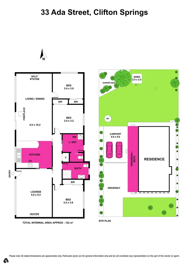 Floorplan of Homely house listing, 33 Ada Street, Clifton Springs VIC 3222