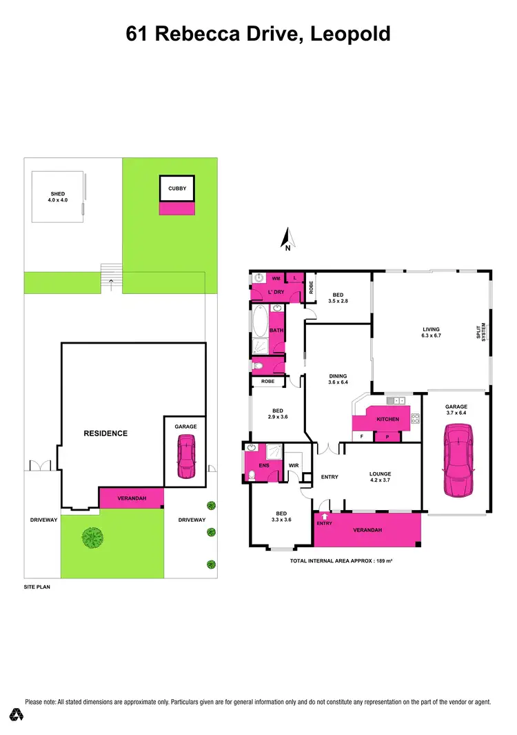 Floorplan of Homely house listing, 61 Rebecca Drive, Leopold VIC 3224
