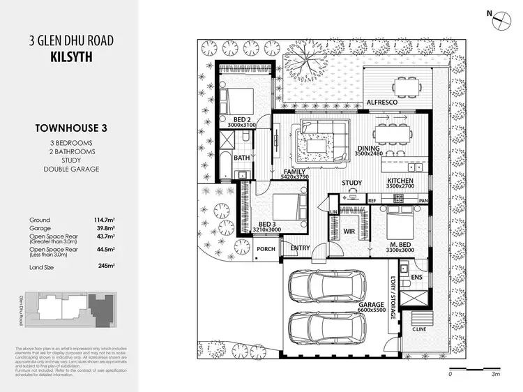Floorplan of Homely townhouse listing, 3/3 Glen Dhu Road, Kilsyth VIC 3137