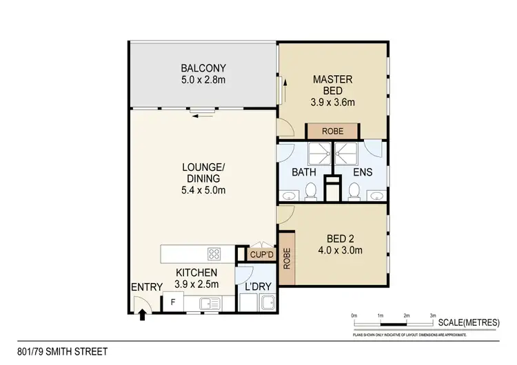 Floorplan of Homely apartment listing, 801/79 Smith Street, Darwin City NT 800