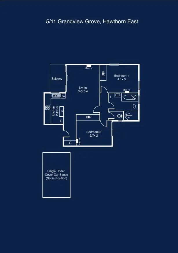 Floorplan of Homely apartment listing, 5/11 Grandview Grove, Hawthorn East VIC 3123